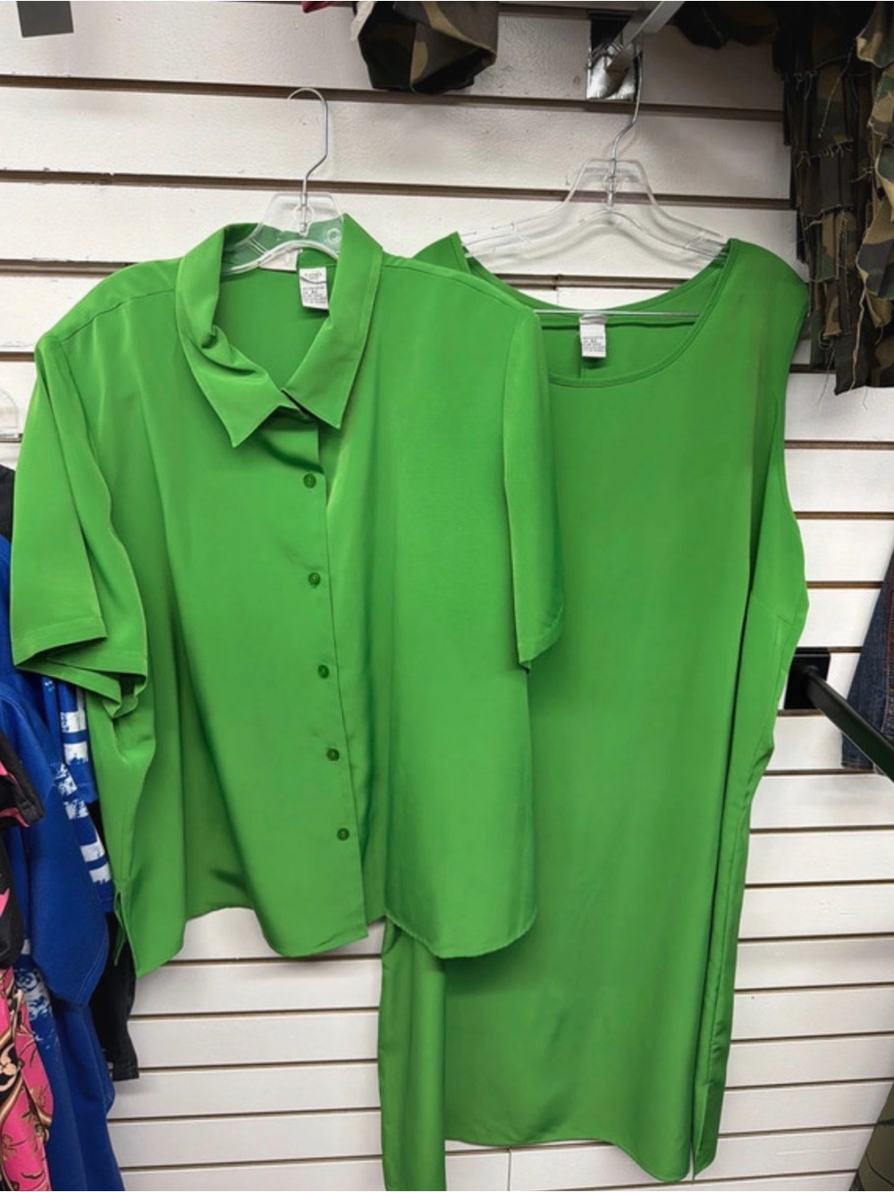 Roman’s Bright Green 2-Piece Dress Set Size 4X Plus Size